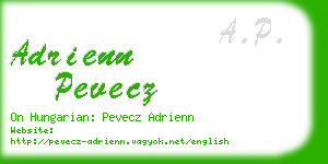 adrienn pevecz business card